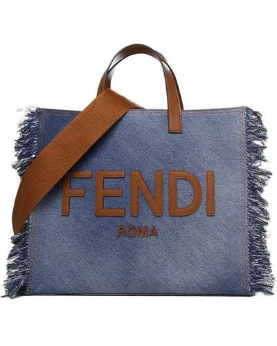 fendi tote bag 2018|Fendi denim tote bag.